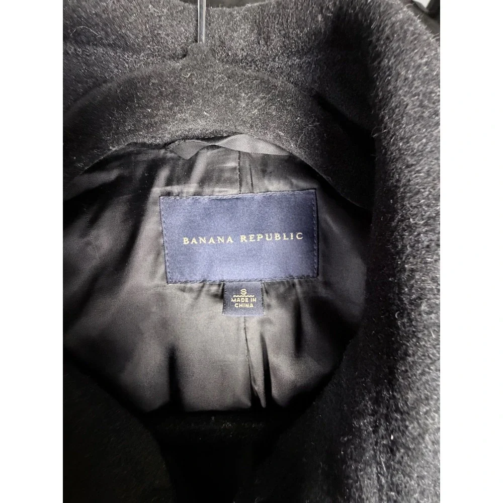 Banana Republic Mens Wool Cashmere Blend Car Coat Charcoal Gray Small RN 54023